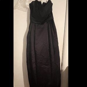 Black strapless gown